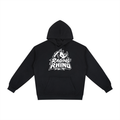 Essential Raging Rhino Black and White Silhouette Relaxed Fit Hoodie