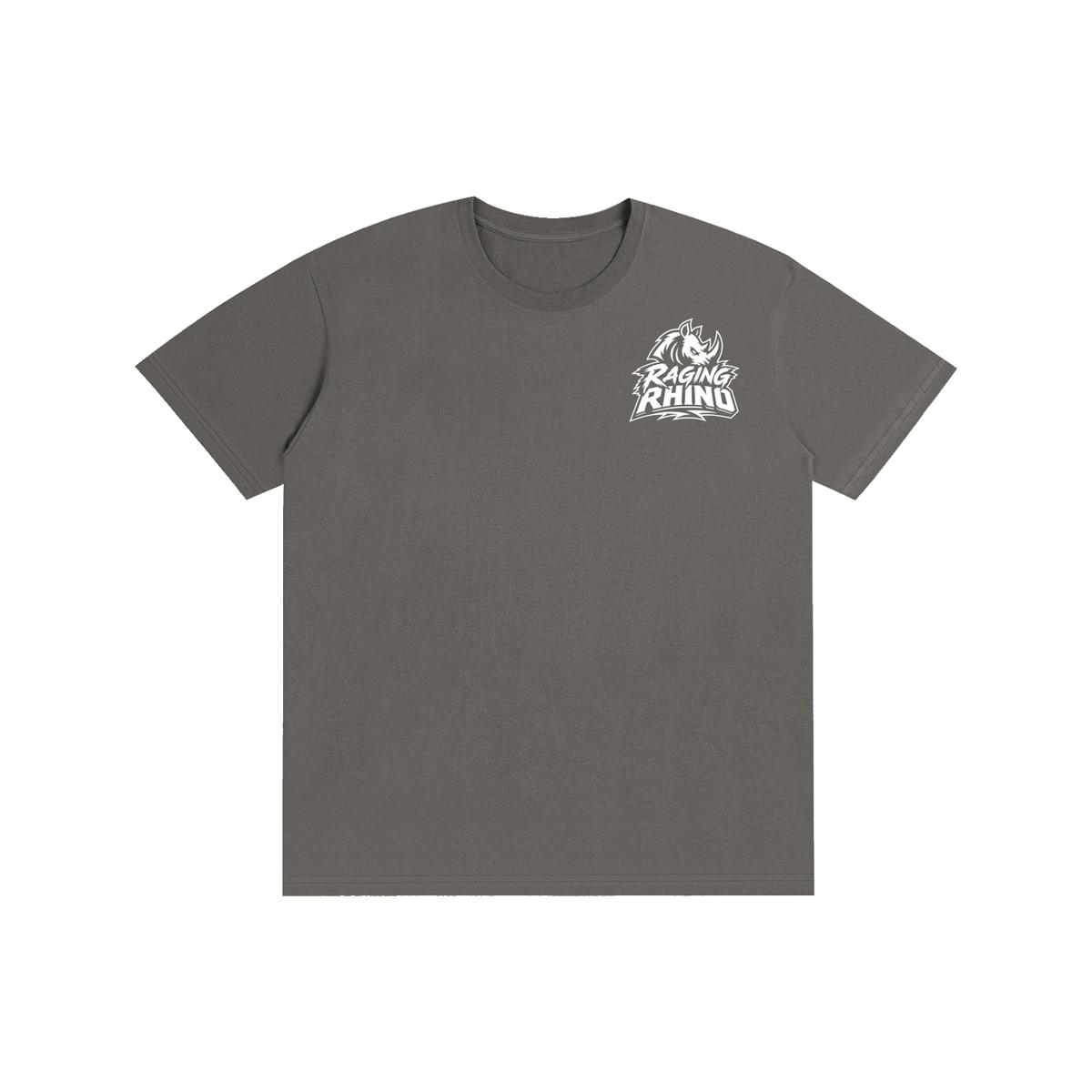 Essential Raging Rhino Black and White Silhouette Pure Cotton Unisex T-Shirt