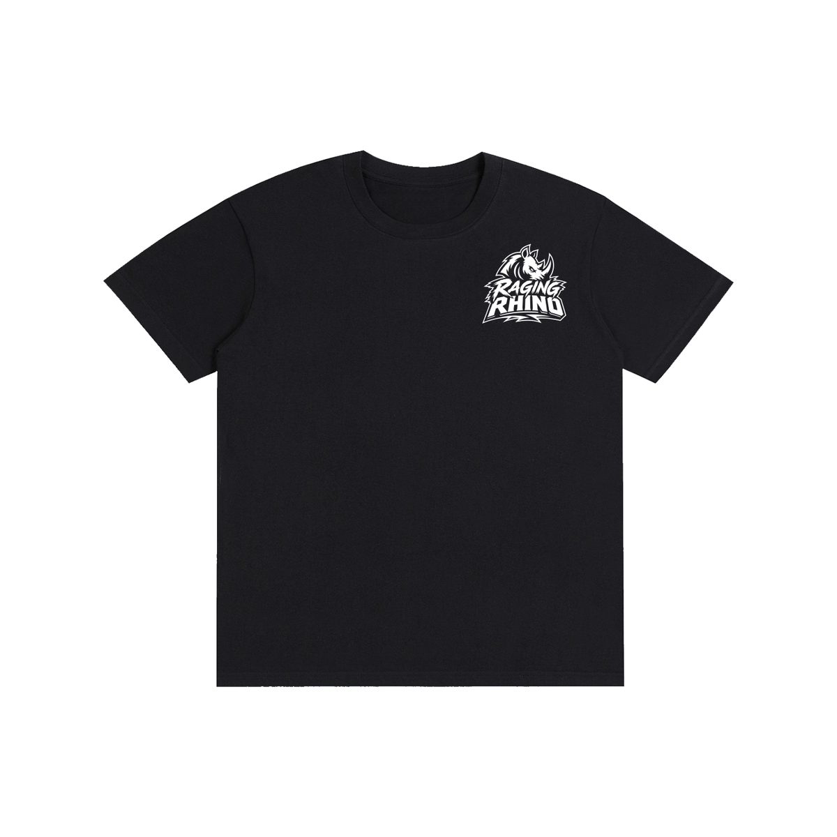Essential Raging Rhino Black and White Silhouette Pure Cotton Unisex T-Shirt