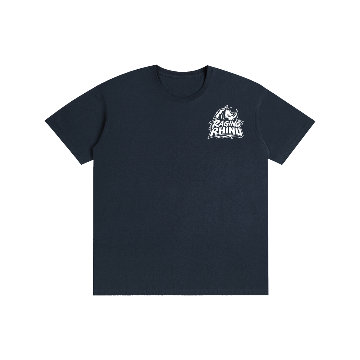 Essential Raging Rhino Black and White Silhouette Pure Cotton Unisex T-Shirt