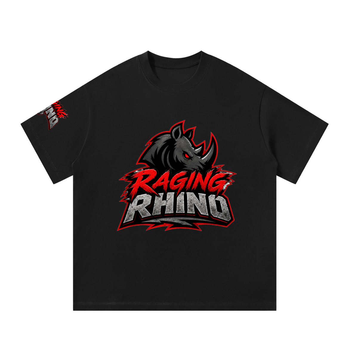 Silhouette Raging Rhino Unisex Oversized T-Shirt